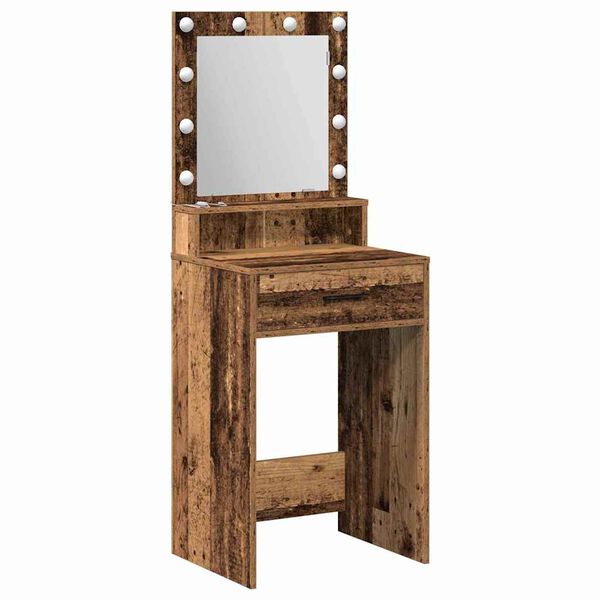 vidaXL Schminktisch mit Regal Altholz 50 x 41 x 135 cm Holzwerkstoff