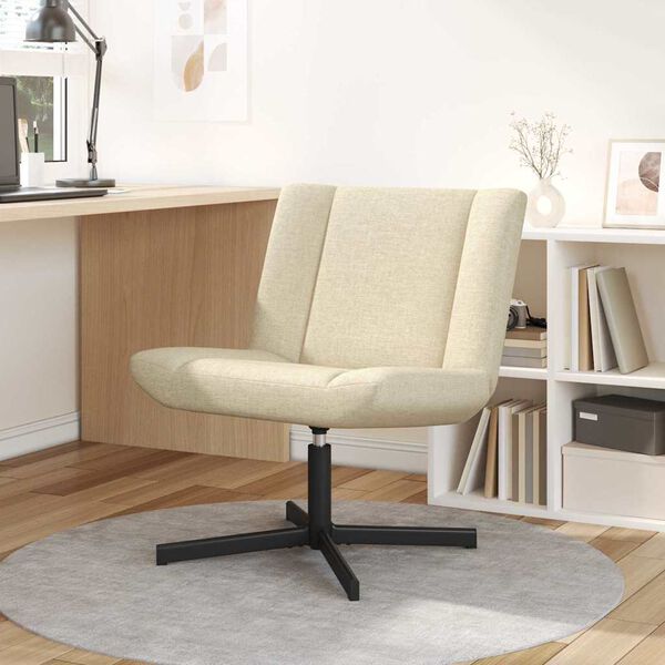 vidaXL Drehstuhl Creme 63 x 75 x 76 cm Stoff