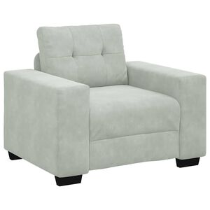 vidaXL Sessel Hellgrau 60 cm Samt