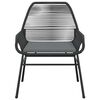 vidaXL 5-tlg. Garten-Essgruppe mit Kissen Schwarz Poly Rattan Glas