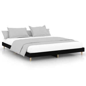 vidaXL Bettgestell Schwarz 120x200 cm Holzwerkstoff