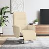 vidaXL Relaxsessel mit Fu&szlig;hocker Creme Stoff