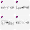 vidaXL Outdoor-Sofagarnitur mit Kissen 8 pcs Natur und Beige