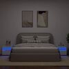 vidaXL Nachttische mit LED-Leuchten 2 Stk. Wei&szlig; 50x40x45 cm