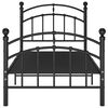vidaXL Bettgestell Schwarz Metall 100x200 cm