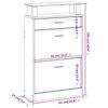 vidaXL Schuhschrank Hochglanz-Wei&szlig; 63x24x104 cm Holzwerkstoff