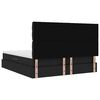 vidaXL Bett mit LED-Lichtleisten Schwarz 180 x 200 cm Stoff