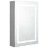 vidaXL LED-Bad-Spiegelschrank Betongrau 50x13x70 cm