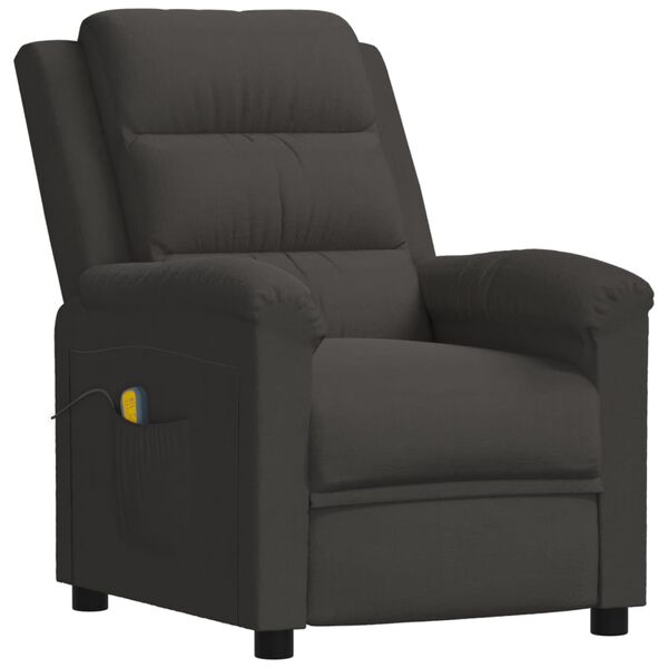 vidaXL Massagesessel Dunkelgrau Samt