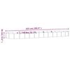 vidaXL Hochbeet Verzinkter Stahl 523x140x36 cm Silbern