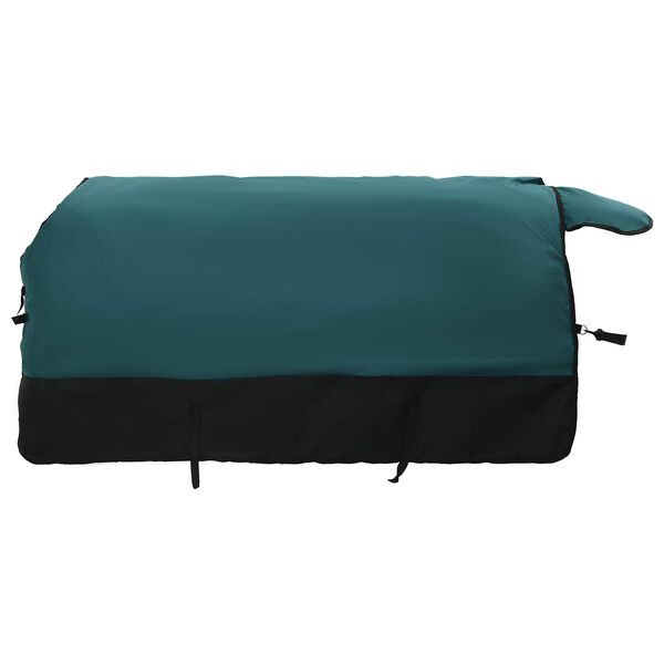vidaXL Pferdedecke Dunkelgr&uuml;n und Schwarz 125 cm Polyester