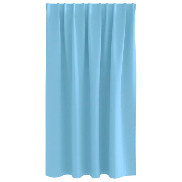 vidaXL Verdunkelungs-Vorh&auml;nge mit Ringen 2 pcs Himmelblau 140 x 140 cm