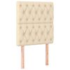 vidaXL Boxspringbett mit Matratze Creme 80x200 cm Stoff