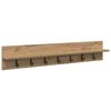 vidaXL Wandmontierter nachttisch Artisan-Eiche 100 x 10,5 x 18 cm
