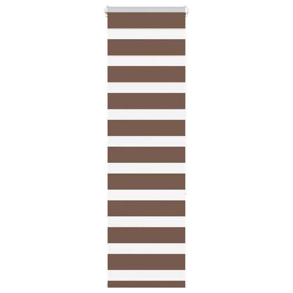 vidaXL Doppelrollo Braun 40x150 cm Stoffbreite 35,9 cm Polyester