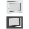 vidaXL Kellerfenster RISOR 80 x 60 cm PVC und Glas Anthrazit