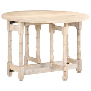 vidaXL Esstisch Rund 110x76 cm Mango Massivholz