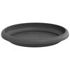 vidaXL Runde Blumenplatte 6 pcs Schwarz &Oslash; 15,5 x 2 cm Kunststoff