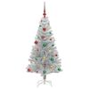 vidaXL Weihnachtsbaum mit 150 LEDs mit St&auml;nder Silber 150 cm PET
