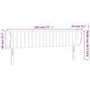 vidaXL Kopfteil mit Ohren Dunkelblau 183x23x78/88 cm Samt