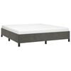 vidaXL Bettgestell ohne Matratze Dunkelgrau 180x200 cm Samt
