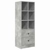 vidaXL Schreibtisch mit Schubladen 2 pcs Beton Grau