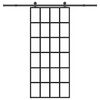 vidaXL Schiebet&uuml;r mit Beschlag 90x205 cm ESG-Glas & Aluminium