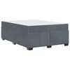 vidaXL Bettrahmen mit Matratze Dunkelgrau 160 x 200 cm Stoff