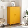 vidaXL Highboard Senfgelb 68x39x113 cm Stahl