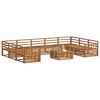 vidaXL Sofagarnituren 10 pcs Natur Massivholz Akazie