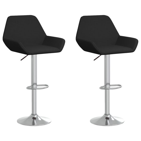 vidaXL Barhocker 2 Stk. Schwarz Stoff