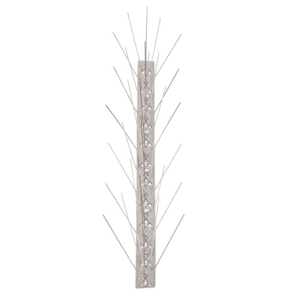 vidaXL 40-tlg. Taubenabwehr Spikes-Set Edelstahl 20 m 5-reihig