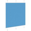 vidaXL Plissee Blau 120x100 cm Stoffbreite 119,4 cm Polyester
