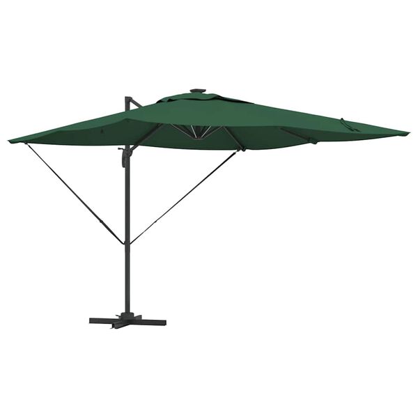 vidaXL Sonnenschirm Gr&uuml;n 286 x 284 x 270 cm Aluminium und Polyester