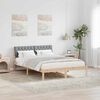 vidaXL Bettgestell Braun und hellgrau 140 x 190 cm Massivholz Kiefer