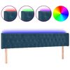 vidaXL LED Kopfteil Dunkelblau 183x16x78/88 cm Samt