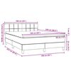 vidaXL Boxspringbett mit Matratze & LED Dunkelgr&uuml;n 160x220 cm Samt