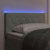 vidaXL LED Kopfteil mit LED-Lichtleisten Hellgrau 80 cm Polyester