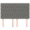 vidaXL Kopfteil Dunkelgrau 144 x 7 x 118/128 cm Stoff