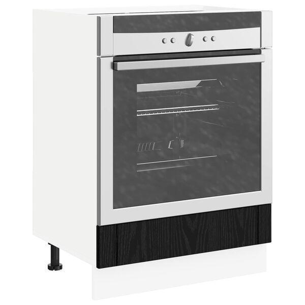 vidaXL K&uuml;chenschrank Schwarz Eichen-Optik 60 x 46 x 81,5 cm