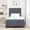 vidaXL LED Boxspringbett mit Matratze Dunkelgrau 120 x 190 cm Stoff