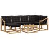 vidaXL Outdoor-Sofagarnitur 7 stk. Wei&szlig; und Schwarz