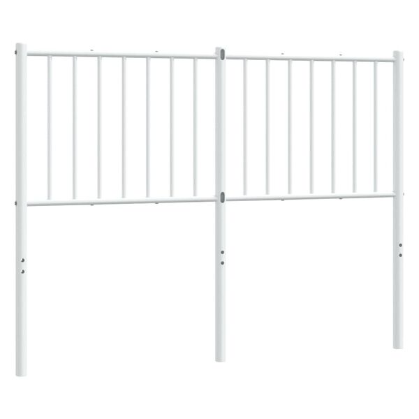 vidaXL Ersatz-Kopfteil Metall Wei&szlig; 120 cm