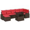 vidaXL Gartensofa-set 8 stk. Braun Poly Rattan