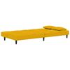 vidaXL Schlafsofa 2-Sitzer mit 2 Kissen Gelb Samt