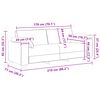 vidaXL Sofa 2 pcs Schwarz 219 x 80 x 82 cm Stoff