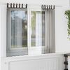 vidaXL Voile Vorh&auml;nge mit Lasche 2 Stk. Schwarz