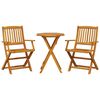 vidaXL 3-tlg. Bistro-Set Klappbar Massivholz Akazie