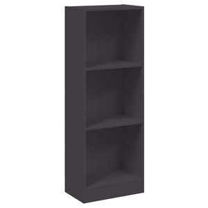 vidaXL B&uuml;cherregal 3 F&auml;cher Grau 40x24x109 cm Holzwerkstoff