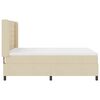vidaXL LED Boxspringbett mit Matratze Creme 140 x 190 cm Stoff